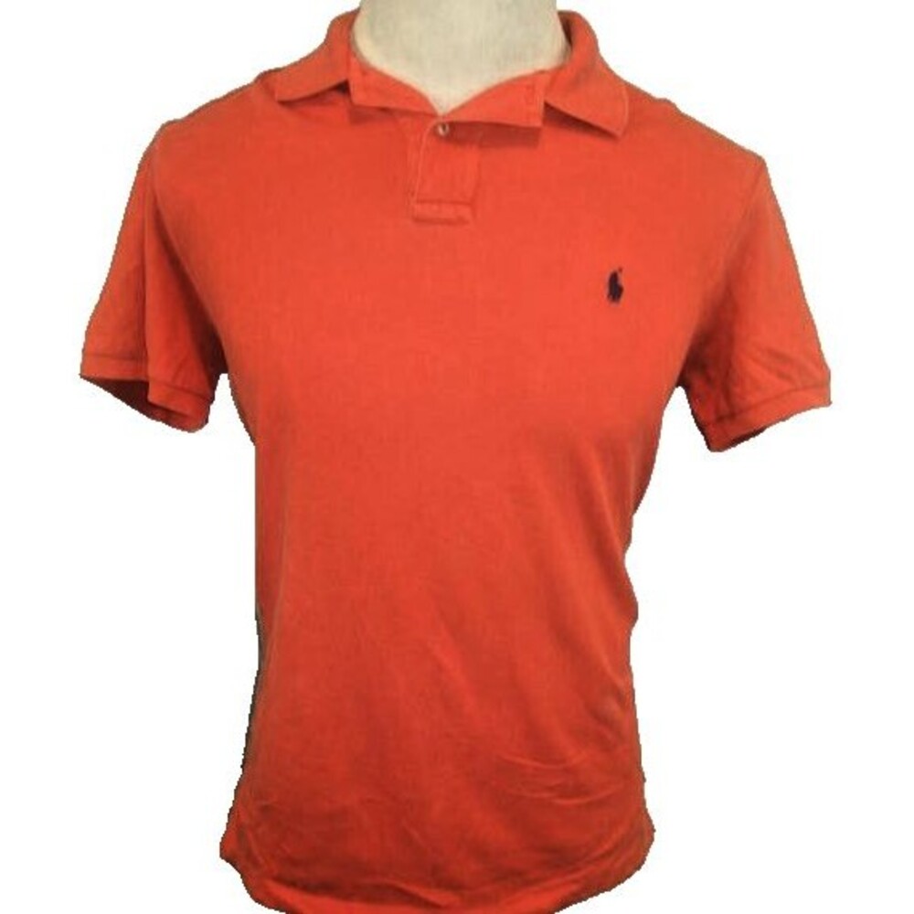 Womens Polo Ralph Lauren Red Cotton Golf Polo Casual Shirt sz Med